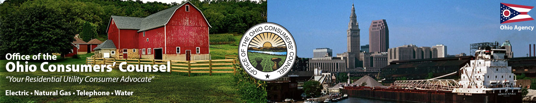 Office of the Ohio Consumers' Counsel Logo - Your Residential Utility Advocate- Electric - Natural Gas - Telephone - Water