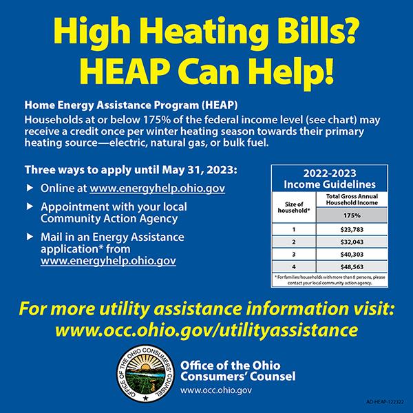 Home Energy Assistance Program (HEAP) Office of the Ohio Consumers