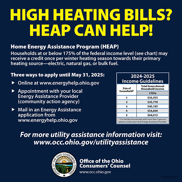 Home Energy Assistance Program (HEAP) Office of the Ohio Consumers