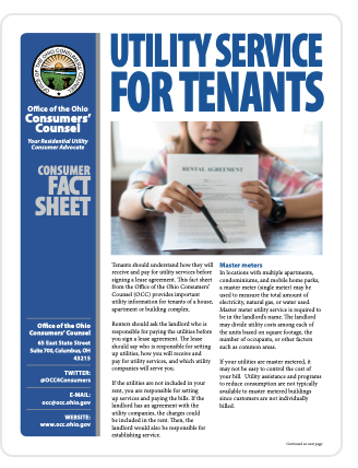 Utility Service for Tenants