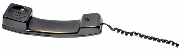 A corded telephone handset