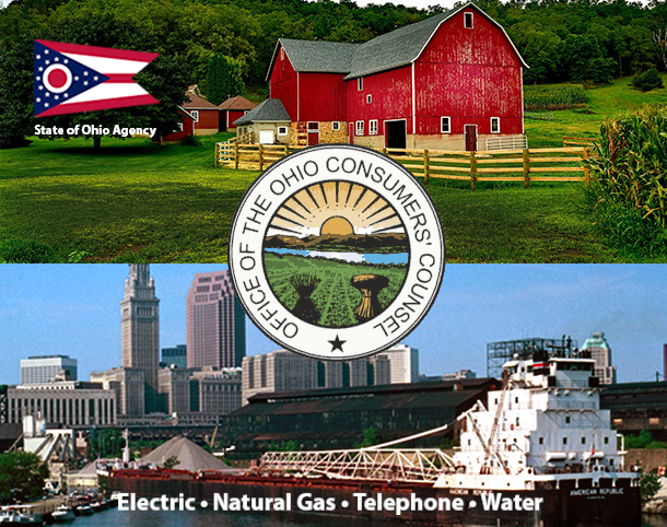 Office of the Ohio Consumers' Counsel Logo - Your Residential Utility Advocate- Electric - Natural Gas - Telephone - Water